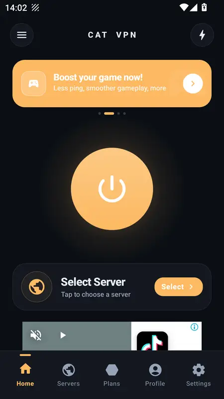 Скриншот интерфейса Cat VPN